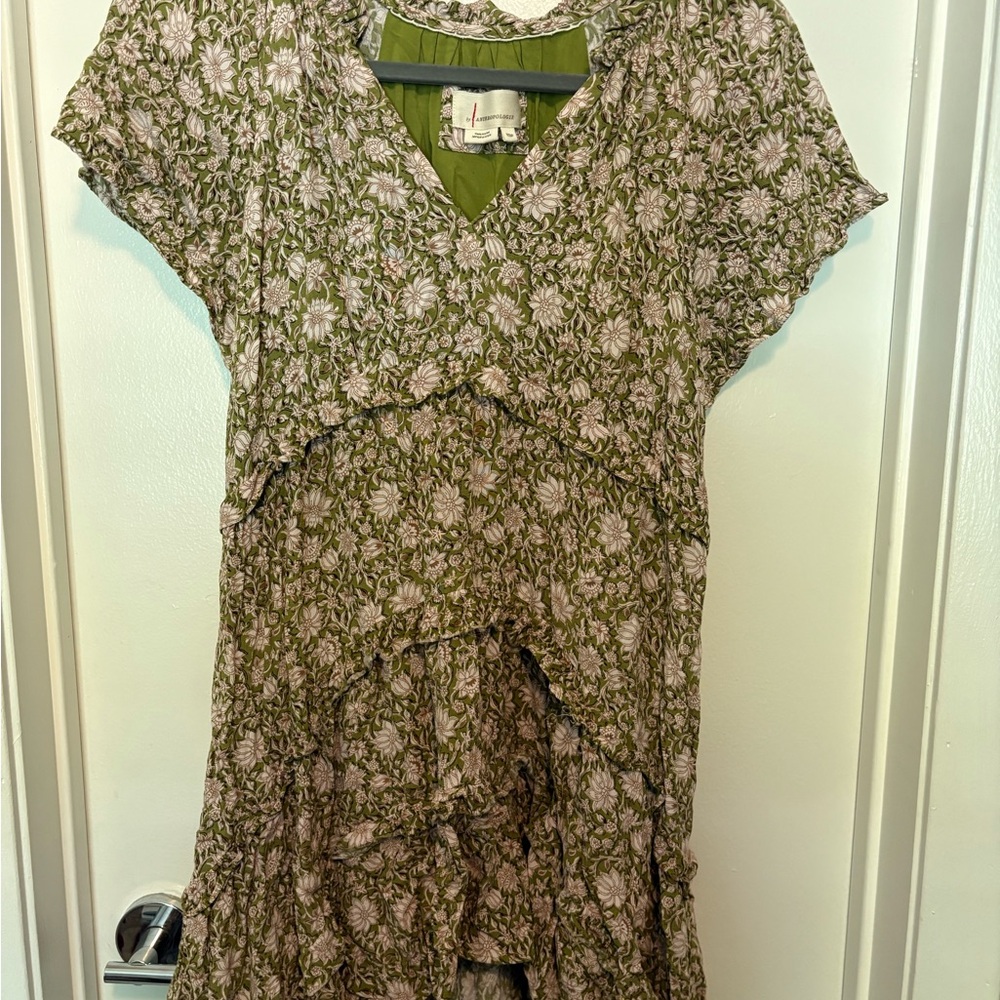 By Anthropologie Robin Tiered Mini Dress XSP